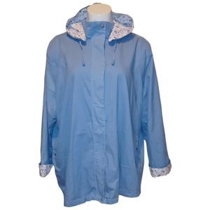 Roaman's Baby Blue Hooded Jacket Size Women Size 4X
